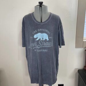 Levi Strauss Mens T Shirt Size XL Blue Bear The Original Levi Strauss